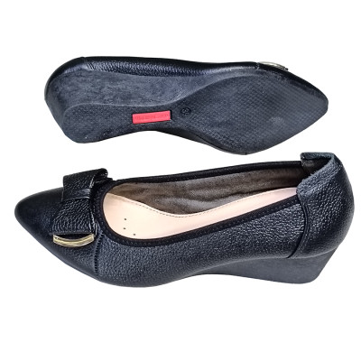 Giày Nữ Búp Bê Đế Xuồng HÀ NAM Da Bò Thật Thời Trang cao 5cm GBBN2042