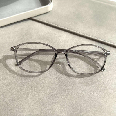 Kính Mắt bầu gọng nhựa dẻo màu thạch xám thời trang Hàn Quốc