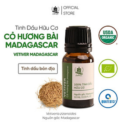 Tinh Dầu Cỏ Hương Bài (Madagascar) - 100% Nguyên Chất Hữu Cơ - Le Rustique - Tinh Dầu Bản Địa Madagascar