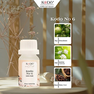 Tinh Dầu Nước Hoa Nguyên Chất Kodo Signature NO.6 Mùi Hương Lịch Lãm, Trẻ Trung, Cá Tính 10/50/100/500ml