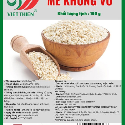 Mè không vỏ Việt Thiên 150g, nhà máy sản xuất và phân phối nông sản Việt Thiên, giá rẻ