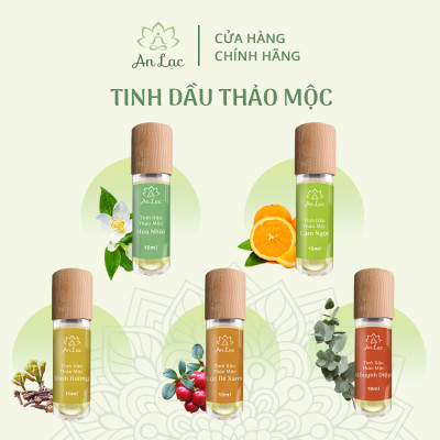 Tinh dầu trị liệu thảo mộc 10ml tinh dầu khuynh diệp, hoa nhài, cam ngọt, đinh hương, lộc đề xanh  - An Lạc