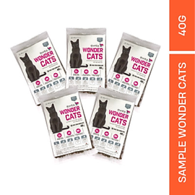 COMBO 5 SAMPLE 40g - Thức ăn dành cho mèo mọi lứa tuổi Wonder Cats
