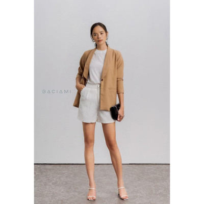 Quần sọt mặc hè vải Kaki gấm