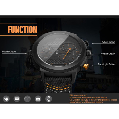 Đồng hồ điện tử WEIDE WH6405 kỹ thuật số hai mặt số phụ