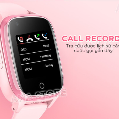 Đồng hồ Thông minh gắn Sim nghe gọi Chống nước IP67 Gọi Video call Định vị GPS, WIfi dàn cho Trẻ em học sinh cấp 1 2 5 6 7 8 9 10 11 12 tuổi AMA Watch D32 Hàng nhập khẩu