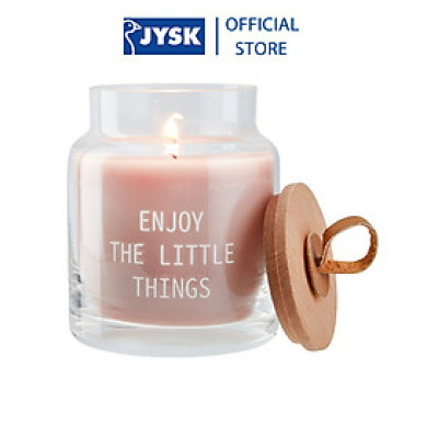 Cốc nến | JYSK Kenneth | thủy tinh/paraffin | hồng | DK9xC11cm