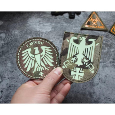 Patch_velcro đại bàng Đức dạ quang_phản quang chiến thuật