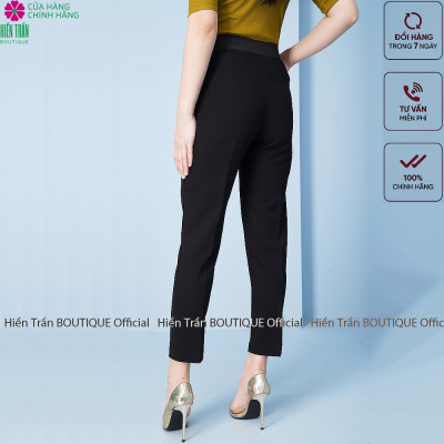 Quần baggy nữ lưng chun Hiền Trần BOUTIQUE, quần baggy vải công sở cạp cao dáng chuẩn thanh lịch