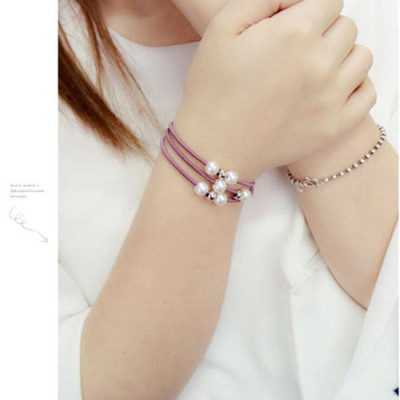 Đồ buộc tóc xinh xắn, 5 chun buộc tóc đính hạt nhiều màu cực đẹp SC24