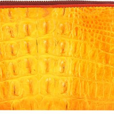 Ví Nữ Da Cá Sấu Nhiều Ngăn Gai Huy Hoàng HT3282 (11 x 22 cm) - Vàng Nghệ