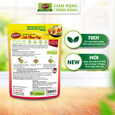 Nước Dùng Hoàn Chỉnh Barona - Lẩu Chua Cay 180g