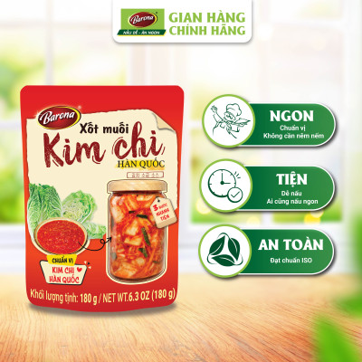 Xốt Muối Kim Chi Hàn Quốc Barona 180g, combo 5 gói Tặng 1 gói cùng loại tươi ngon chuẩn vị không cần nêm nếm