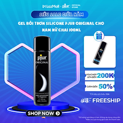 Gel bôi trơn silicone Pjur Original cho nam nữ chai 100ml có hiệu quả cao, không gây bết dính an toàn cho mọi loại da