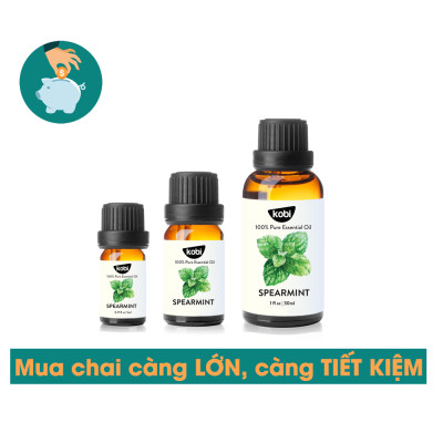 Tinh Dầu Bạc Hà Lục Kobi - Tinh Dầu Thiên Nhiên Nguyên Chất, Tinh Dầu Xông Phòng, Giúp Giảm Stress, Xua Đuổi Côn Trùng Và Khử Mùi Hiệu Quả, Thích Hợp Dùng Với Đèn Xông Và Máy Khuếch Tán Tinh Dầu (5ml)