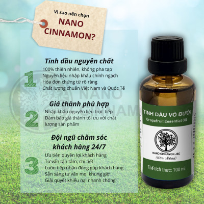 Combo Tinh Dầu Bảo Vệ Sức Khỏe Nano Cinnamon - Quế, Bạc Hà, Sả, 30ml