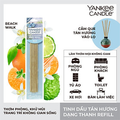 Refill Tinh dầu tán hương dạng thanh Yankee Candle - Beach Walk (gồm 5 thanh tán hương, không kèm lọ)