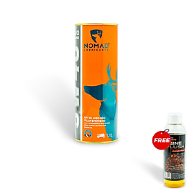 Nhớt Xe Máy Tổng Hợp Toàn Phần NOMAD Lon 1.1L 5W40-SN-MA2 TẶNG Vệ Sinh Động Cơ Xe Máy BCP Engine Flush Thái Lan Nhập Khẩu Chính Hãng