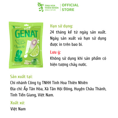 Kẹo ngậm Genat Chanh Sả (Túi 20 viên)