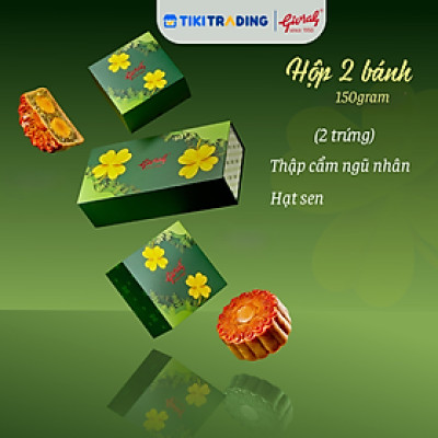 Hộp 2 Bánh Trung Thu Givral Song Phúc 3 (250gr)