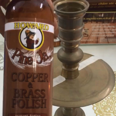 Dung dịch lau bóng đồ dùng bằng đồng thau inox Howard Pine-Ola Copper & Brass Polish CB0008 236ml