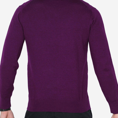 Áo Len Nam Aligro Lông Cừu Pha Lông Dê Cao Cấp Màu Tím Quả Trám ALEND020