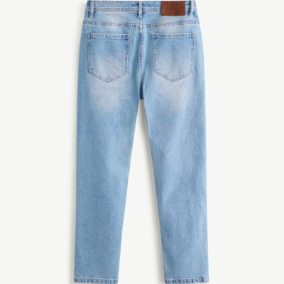 Quần Jean Nam ROUTINE Ống Ôm Xanh Trơn Cotton Spandex Form Slim - 10S24DPA004R1 | ROUTINE CÀ MAU