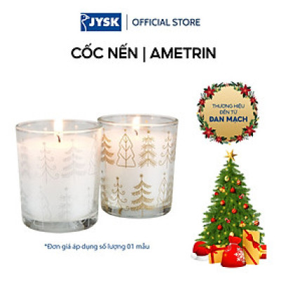 Cốc nến | JYSK Ametrin | paraffin/thủy tinh | vàng/bạc | DK5,5xC6,5cm