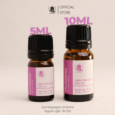 Tinh Dầu Sả Hoa Hồng - 100% Nguyên Chất Hữu Cơ - Le Rustique - Tinh Dầu Bản Địa Ấn Độ