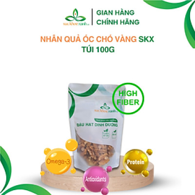Nhân Óc chó Sức Khỏe Xanh, nhập khẩu từ Mỹ, giàu Omega 3, Túi 100g