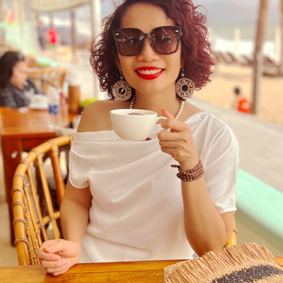 Áo Lệch Vai Camellia TOP165 Thời trang thiết kế Hity