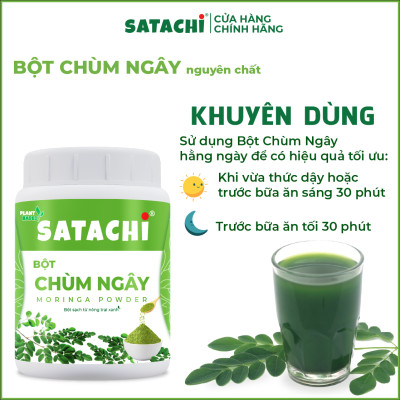 Bột Chùm Ngây SATACHI nguyên chất. Tăng cường Trí Não, bảo vệ Tim Gan, phòng ngừa bệnh Xương Khớp. Hộp 86g và 258g