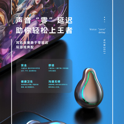 CINCATDY Tai Nghe Bluetooth Earbuds Single Side Wireless Earphone Handsfree Stereo Headset 2021 TWS Earbud with Microphone Waterproof Touch Earbud