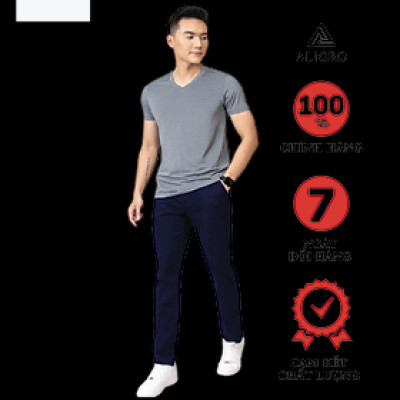 Quần kaki nam, quần thô dáng SlimFit, chất liệu vải kaki cao cấp bền đẹp, thiết kế cạp đính đỉa, ống đứng ALIGRO ALGK043