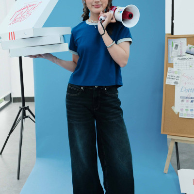 DOTTIE - Quần jeans ống rộng lưng thấp - Đen - Q0405