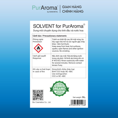 Dung Môi PurAroma Chuyên Dụng Cho Tinh Dầu Và Nước Hoa - 5L 10L - Chính Hãng Pháp