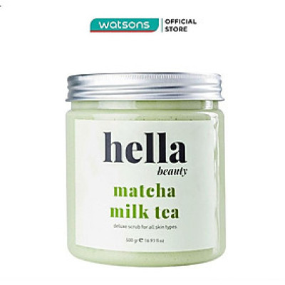 Tẩy Tế Bào Chết Toàn Thân Hella Beauty Matcha Milk Tea 500g