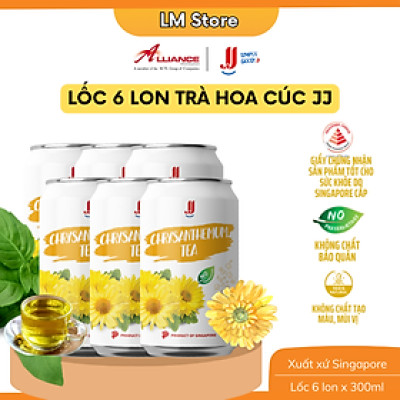 [Chính hãng] Lốc 6 Lon Hoa Cúc JJ (6 Lon x 300ml) - Thương hiệu Singapore