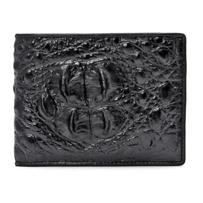 Ví nam Huy Hoàng da cá sấu gù đầu màu đen, nâu đỏ, vàng, nâu đất HC2213-14-15-49