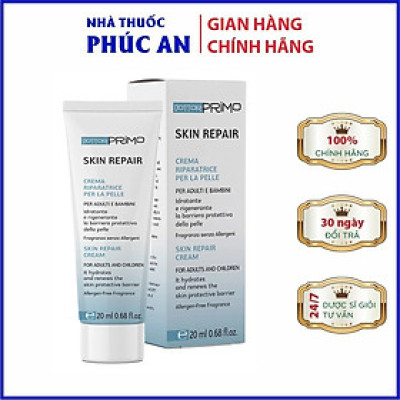 Kem viêm da cơ địa, chàm da, Eczema, da nứt nẻ DottorPrimo Skin Repair tuýp 20 - 50ml