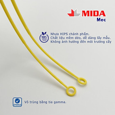 Que cấy vi sinh đầu tròn MidaMec 10ul đã tiệt trùng bằng tia gamma Thùng 250 - 2 cái/ bao 