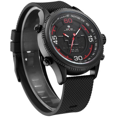 Đồng hồ điện tử kỹ thuật số thạch anh Ba mặt số Hiển thị giờ 3ATM Chống thấm nước WEIDE WH6306 