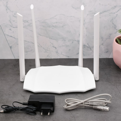  Router Wifi Chuẩn AC1200 Tenda AC5 V3 Trắng - Hàng Chính Hãng