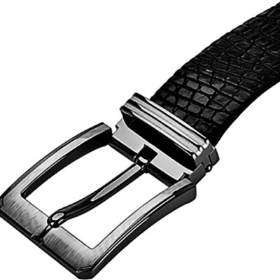 Thắt Lưng Nam Da Cá Sấu Gai Đuôi Đầu Kim Bản Lớn Huy Hoàng HT4715 - Đen