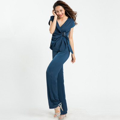 Quần Ống Suông Quần Tây Nữ Thời trang thiết kế Hity PAN032 (Xanh Thủy Thủ)