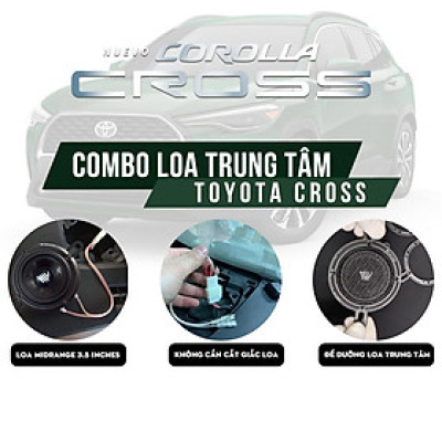 Combo Kèm Dưỡng Loa Trung Tâm và Loa Mid Dành Cho Toyota Cross - Walker VMM35 CAR AUDIO