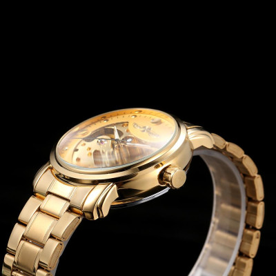 Đồng hồ cơ thời trang dây đeo bằng thép không gỉ