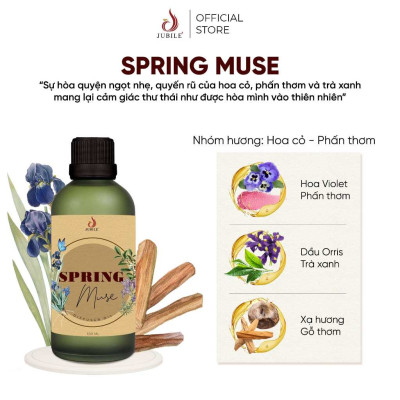 Spring Muse - Tinh Dầu Xông Máy, Tinh Dầu Thơm Phòng Thiên Nhiên 100ml Cao Cấp, Sang Trọng