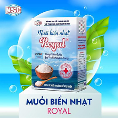Muối biển nhạt Royal 250g bảo vệ sức khỏe cộng đồng, giàu dinh dưỡng và khoáng chất, sản phẩm được bộ y tế khuyên dùng
