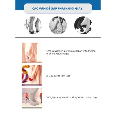 COMBO 2 Cặp lót giày chống tuột gót, chống trầy gót cực êm chân 1 CẶP KEM + 1 CẶP ĐEN